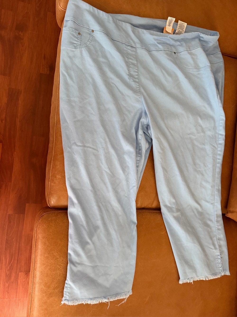 Ruby Rd. Light Blue Knit Pull-On Pants
